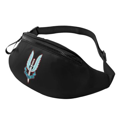 Uk Sas (Badge) Unisex Leisure Waist Bag Outdoor Sports Running Waist Bag Business Travel Mobile Phone Bag