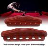 Fockety 6 Hole Wood Wall Mount Pool Holder, Wall Mounted Pool Stick Rack Organizer for Game Room, Holds 6 Cues, Wall Mounted Pool Stick Holder for Game Room view 2