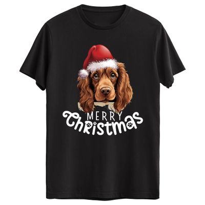 Soft Cotton Christmas T-Shirt Sweatshirt 200+ Dog Breed Funny Holiday Kids Unisex Adult Gift Sussex Spaniel