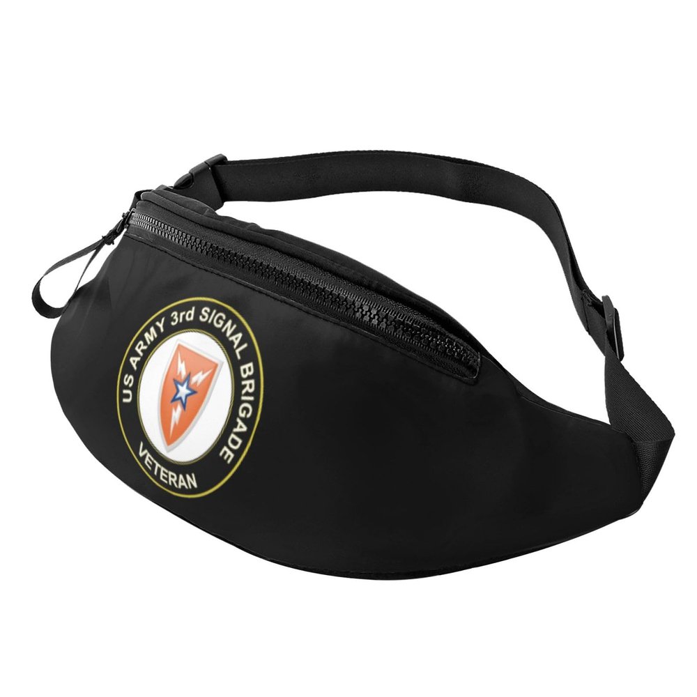 Us Army 3rd Signal Brigade Veteran Unisex Leisure Waist Bag Outdoor Sports Running Waist Bag Business Travel Mobile Phone Bag