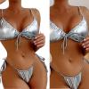 MOMOJIA Women Two Pieces Bathing Suit Backless Swimming Costume Female High Cut Swimsuits Solid Color Swimwear Beachwear view 2