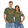 2024 Valley Gifts New Text SV T-Shirt Merch Happy stardew Love Art Fans Poster Board | Unisex (US, Alpha, Medium, Regular, Regular, Military Green) view 2