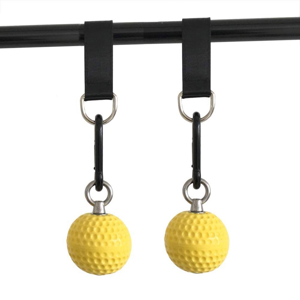 Boxwizard Rock Climbing Grip Grips with Straps, Nonslip Hand Grips, Chin Up Bar Strength Training Exerciser, (Yellow&Black)