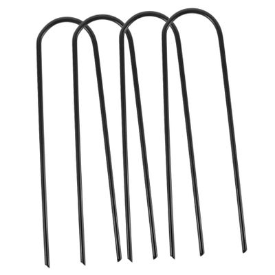 BESPORTBLE 4pcs Heavy Duty U-Shaped Tent Stakes Iron Ground Anchors for Tents Trampolines Canopies Easy Installation Resistant to Deformation for Outdoor Activities