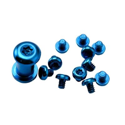 IGRIXLSD 1 Set Titanium Scales Handle Screws Fits for Bugout 535, Custom CNC Screw Set DIY Replacement Accessory(Blue)