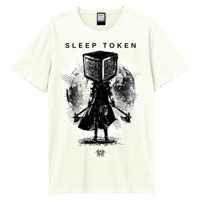Amplified Unisex Adult Axe Samarui Sleep Token T-Shirt (S) (Vintage White)