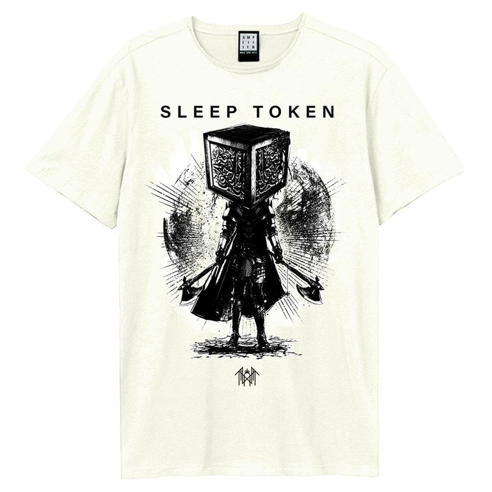 Amplified Unisex Adult Axe Samarui Sleep Token T-Shirt (S) (Vintage White)