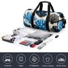 Gym Bags for Men Women Blue White Coral Duffle Bag Travel Overnight Bag with Shoe Compartment Tote Bags view 4