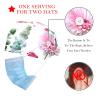 2 Pieces Scrub Caps Women Chef Cap Nursing Scrub Caps for Chef Flowers Peony Roses view 2