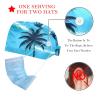 2 Pieces Scrub Caps Women Chef Cap Surgical Caps for Chef Palm Trees Sea Summer Multicoloured view 2