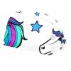2 Pieces Scrub Caps Women Scrub Cap Nursing Scrub Caps for Hospital Horse Stars Multicoloured