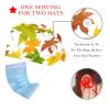 2 Pieces Scrub Caps Women Ponytail Scrub Cap Nurse Hat for The Surgeon Autumn Maple Leaves Multicoloured view 2