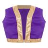 Hedmy Kids Boys Arabian Prince Vest Open Front Gold Trim Waistcoat Top Halloween Carnival Party Fancy Dress Up Purple 6 Years view 1