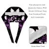 2 Pieces Scrub Caps Women Chef Hat Nursing Scrub Caps for The Surgeon Leave Tree Violet Twigs view 4