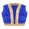 Hedmy Kids Boys Arabian Prince Vest Open Front Gold Trim Waistcoat Top Halloween Carnival Party Fancy Dress Up Royal Blue 10 Years view 1