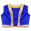 Hedmy Kids Boys Arabian Prince Vest Open Front Gold Trim Waistcoat Top Halloween Carnival Party Fancy Dress Up Royal Blue 10 Years view 3