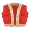 Hedmy Kids Boys Arabian Prince Vest Open Front Gold Trim Waistcoat Top Halloween Carnival Party Fancy Dress Up Red 8 Years view 1