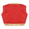 Hedmy Kids Boys Arabian Prince Vest Open Front Gold Trim Waistcoat Top Halloween Carnival Party Fancy Dress Up Red 8 Years view 2