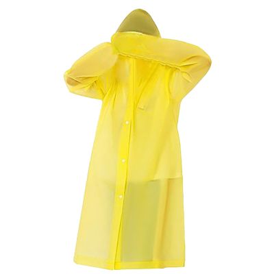 Raincoats for Kids,Portable Reusable Rain Ponchos with Hood Children's (Yellow, One Size Uniform Size(for Children))