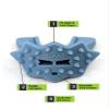 Loudmouth Football Mouth Guard - 3D SpikeSurge Football Mouthpiece with Strap, Fits Adult & Youth, Mouth Guard Football Accessories (Carolina Blue) view 3