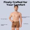 DAVID ARCHY Mens Boxer Briefs - Soft Comfortable Performance Underwear For Running 4 Pack Large view 2