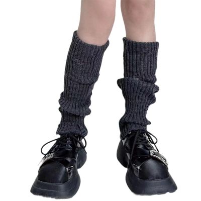 PTILSERY Knit Winter Warm Leg Warmers Long Socks Boot Cuffs Knit Leggings Stockings Hollow Out Knee Warmers Sleeve