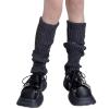 PTILSERY Knit Winter Warm Leg Warmers Long Socks Boot Cuffs Knit Leggings Stockings Hollow Out Knee Warmers Sleeve view 1