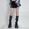 PTILSERY Knit Winter Warm Leg Warmers Long Socks Boot Cuffs Knit Leggings Stockings Hollow Out Knee Warmers Sleeve view 4