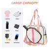 SPELIKO Pickleball Tote for Ladies, Waterproof Pickleball Paddles Bag, Multifunctional Pink White view 3