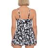 Swim Solutions Womens Printed Tummy Control One-Piece Swimsuit Black 8 view 2