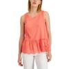 Adyson Parker Womens Cotton Eyelet Peplum Top Pink S view 1