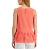 Adyson Parker Womens Cotton Eyelet Peplum Top Pink S view 2
