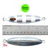 Qty 3 Eddie Bomb 16oz Heavy Big Torpedo Bluefin Tuna unrigged Glow dots Silver Black Red Vertical Fast Sinker Flat Fall Glow in The Dark view 2