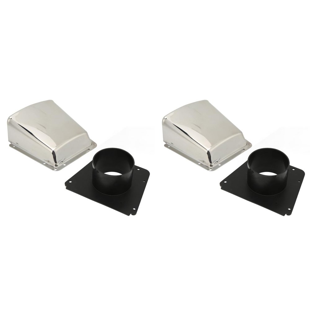 Boat Cowl Vent 2 Pack Marine Stainless Steel 304 Ventilation Cover Nylon Base Exhaust Cowl Ventilator Marine Vent Cap