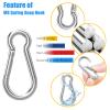 100PCS 3" Carabiner, M8x 5/16" Heavy Duty Galvanized Steel Spring Snap Hook Carabiner Clips, with 500LBS Load Capacity for Camping Hiking Hammock Swing and Outdoor Activities view 3