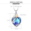 AIWENXI Tulip Urns Necklaces for Ashes Heart Crystal Cremation Jewelry for Men Women Stainless Steel Pet Human Ashes Pendant Keepsakes Memorial Ash Necklaces Jewelry view 2