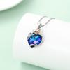 AIWENXI Tulip Urns Necklaces for Ashes Heart Crystal Cremation Jewelry for Men Women Stainless Steel Pet Human Ashes Pendant Keepsakes Memorial Ash Necklaces Jewelry view 3