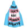 Juiimr LGBTQ Transgender Trans Rights Human Flag Long Hooded Cape Cloak For Halloween Carnival Theme Party Cosplay Costume Decor view 1