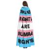 Juiimr LGBTQ Transgender Trans Rights Human Flag Long Hooded Cape Cloak For Halloween Carnival Theme Party Cosplay Costume Decor view 4