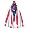 DRTGEDS Ohio State Flag Hooded Cloak Unisex Cape Halloween Christmas Vampire Witch Cloak Costumes Party Cape view 1