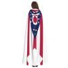 DRTGEDS Ohio State Flag Hooded Cloak Unisex Cape Halloween Christmas Vampire Witch Cloak Costumes Party Cape view 4