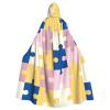 Autism Awareness Month Long Hooded Cape Cloak For Halloween Carnival Theme Party Cosplay Costume Decor view 1
