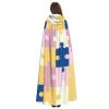 Autism Awareness Month Long Hooded Cape Cloak For Halloween Carnival Theme Party Cosplay Costume Decor view 4
