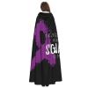 Juiimr Domestic Violence Awareness Month Purple Ribbon Long Hooded Cape Cloak For Halloween Carnival Theme Party Cosplay Costume Decor view 4
