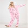 codcm Womens Pajama Sets Cotton Pj Set Cute Print Print Long Sleeve Button Shirt With Pants(Pink Print,Large) view 3
