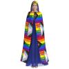 Juiimr Pride Month LGBTQ Gay Pride Ally Pattern Long Hooded Cape Cloak For Halloween Carnival Theme Party Cosplay Costume Decor view 2