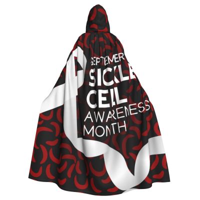 Juiimr Sickle Cell Awareness Month Long Hooded Cape Cloak For Halloween Carnival Theme Party Cosplay Costume Decor