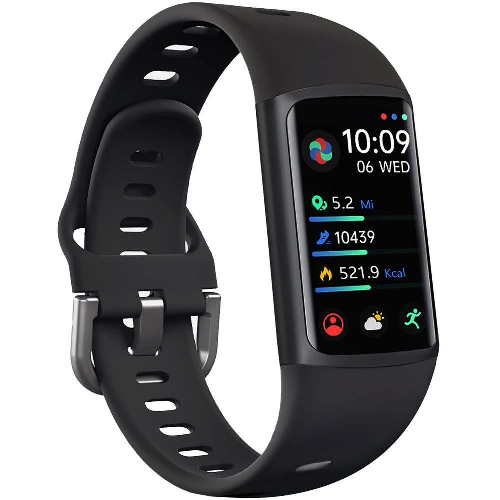 FITVII FINO 2 Slim Fitness Tracker, Smart Watch with Blood Oxygen, Sleep Monitor, 24/7 Heart Rate & Blood Pressure, IP68 Waterproof Health Activity Trackers with Calories Step Counter for Women Men