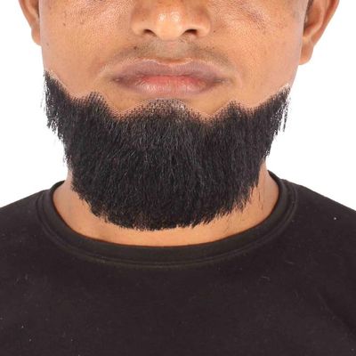 BC GOODS BY Mens Hollywood Synthetic Facial Hair Stylish & Easy Beard, Black
