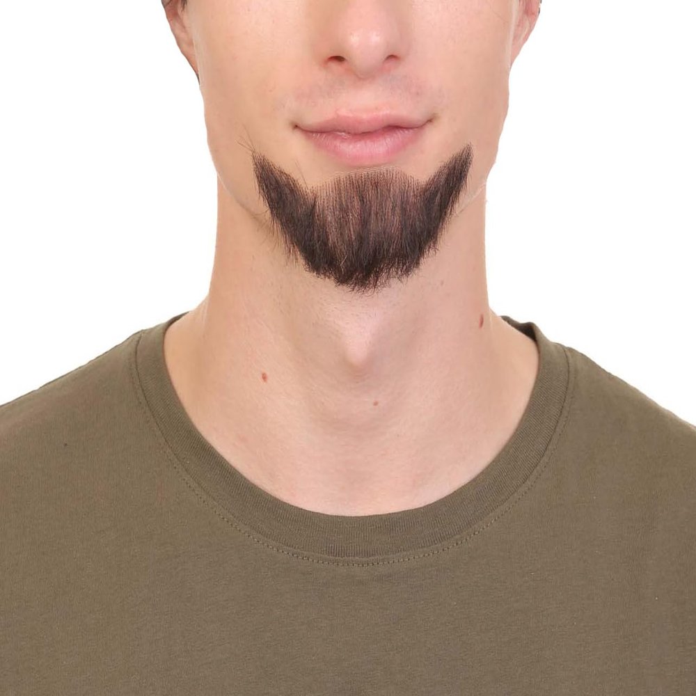 BC GOODS BY Men's Fake Goatee Beard with Human Hair Look Novelty Facial Accessory, Black